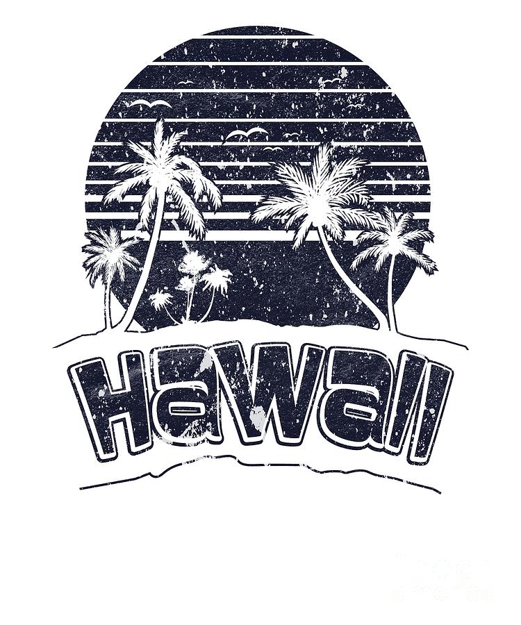 Hawaii Sunset Beach Vacation Paradise Island Black Digital Art by Henry ...