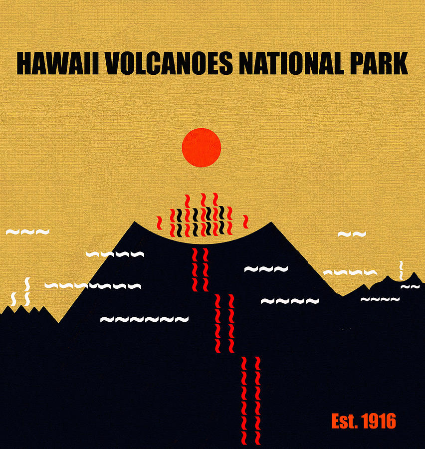 Hawaii Volcanoes N. P. M series Mixed Media by David Lee Thompson