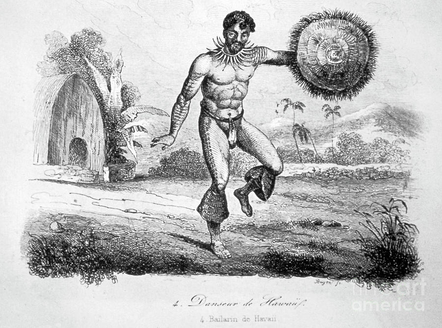 Hawaiian Dancer, C1770-1793. Artist Drawing by Print Collector