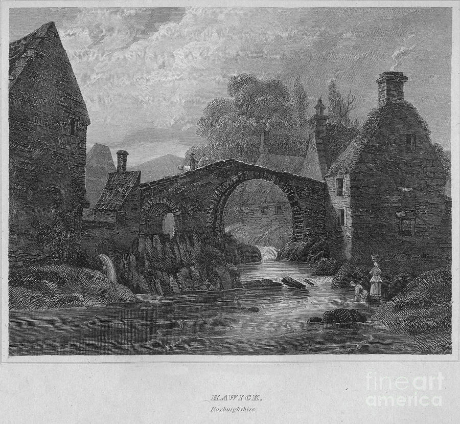 Hawick, Roxburghshire, 1814 Drawing by Print Collector