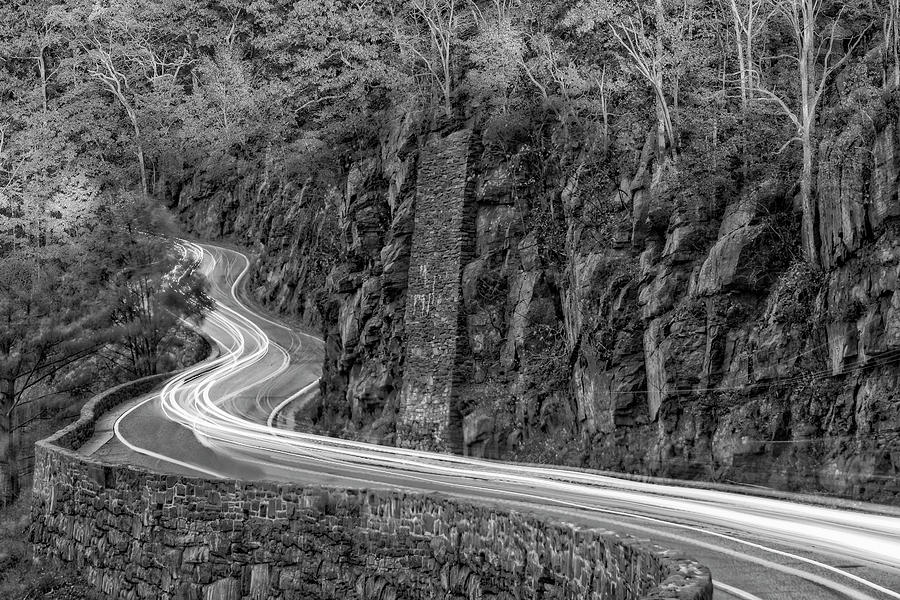 Hawks Nest Road BW BW Photograph by Susan Candelario