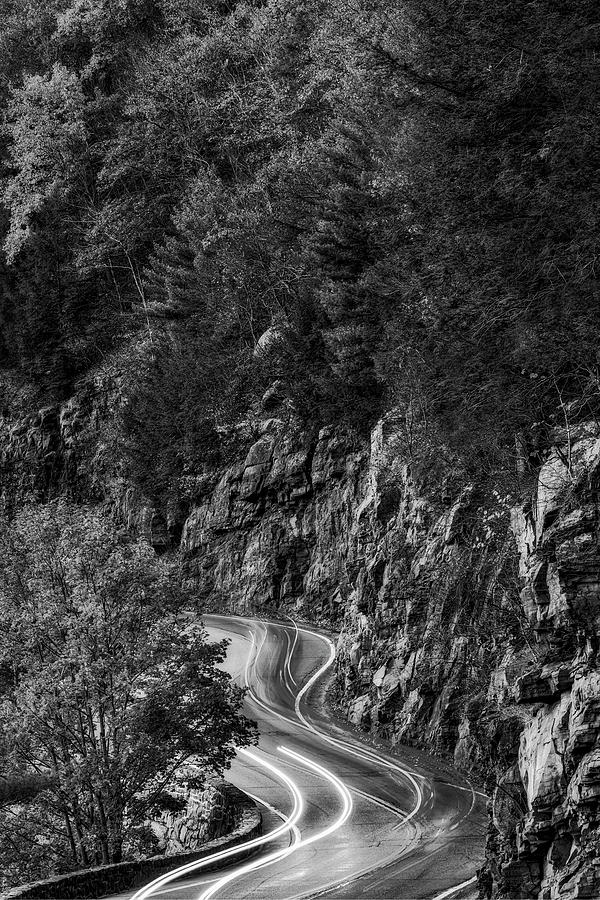 Hawks Nest Route 97 BW BW Photograph by Susan Candelario