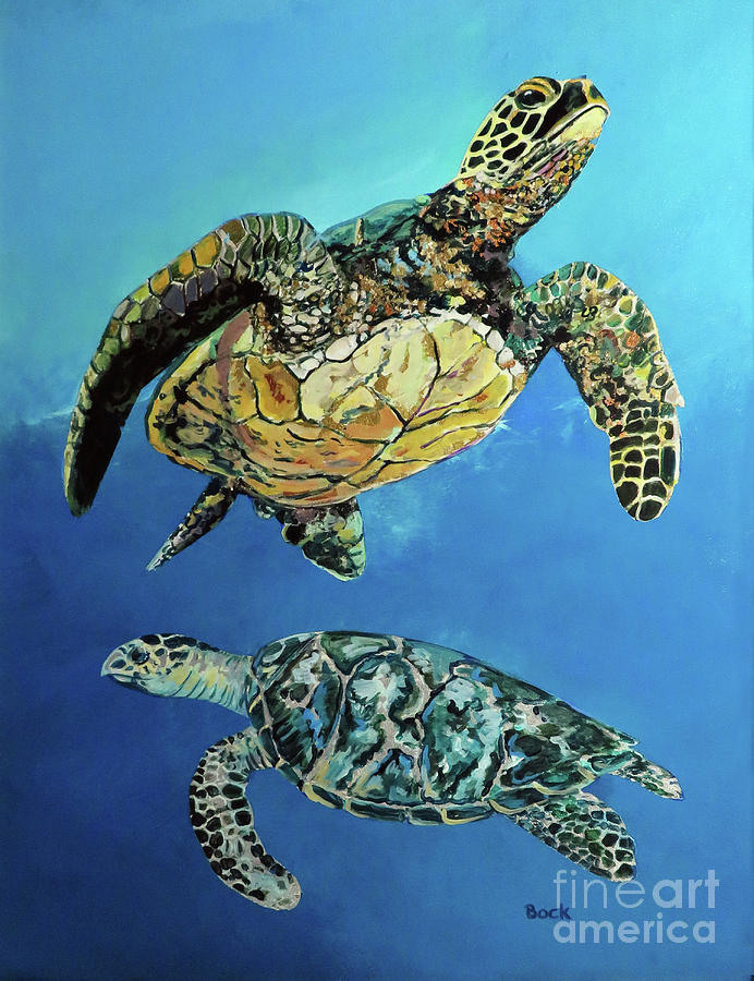 Hawksbill and Green Painting by William Bock - Fine Art America