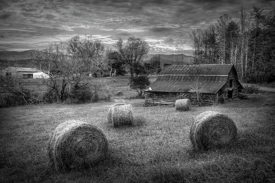 Hay Barn Black and White Photograph by Debra and Dave Vanderlaan