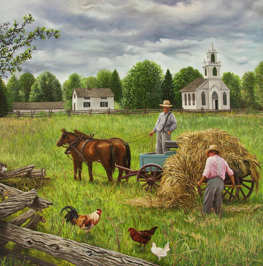 Horse Painting - Hay by Kevin Dodds