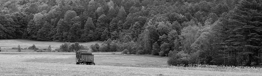 Black And White Photograph - Hay Wagon by Brenda Petrella Photography Llc