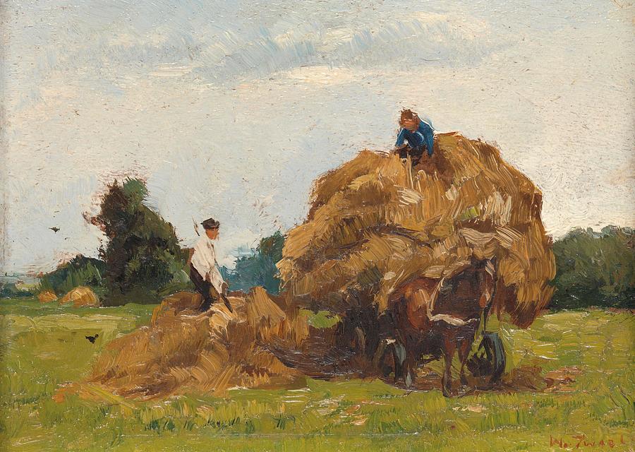 Hay Wagon. Painting by Willem de Zwart | Fine Art America