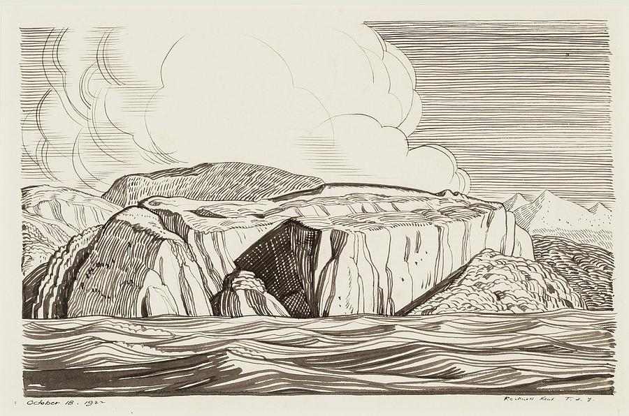 Haycock Point, Strait Of Magellan, October 18 Drawing by Rockwell Kent