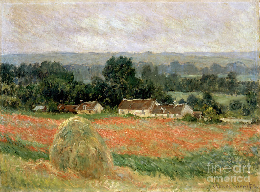 Haystack At Giverny, 1886. Artist Drawing by Heritage Images
