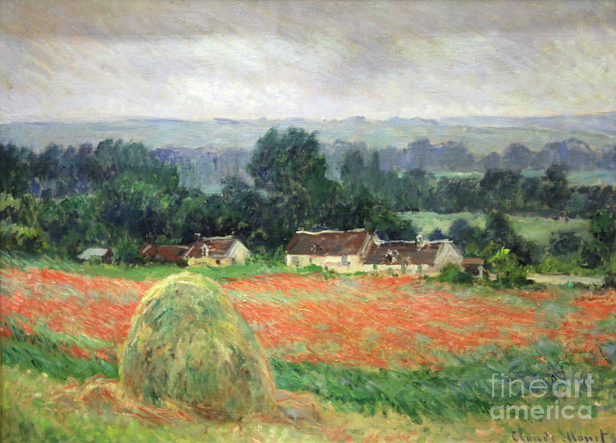 Haystack At Giverny, 1886. Artist Drawing by Print Collector