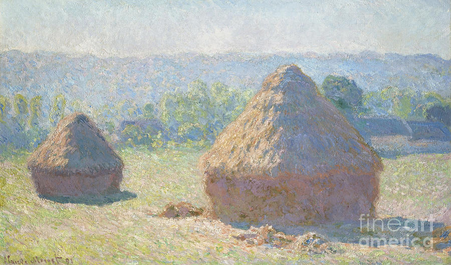 Haystack In The Evening Sun, 1891 Drawing by Heritage Images