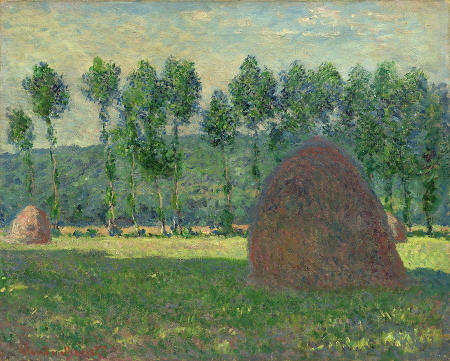 Claude Monet Painting - Haystack near Giverny, 1889 by Claude Monet