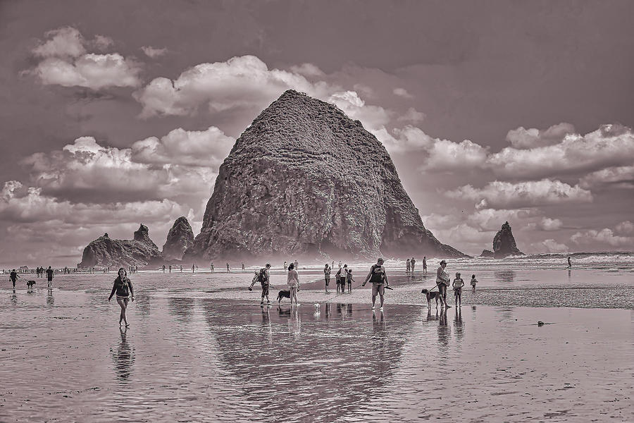 Haystack Rock At The Cannon Beach Photograph by Sunil Kulkarni