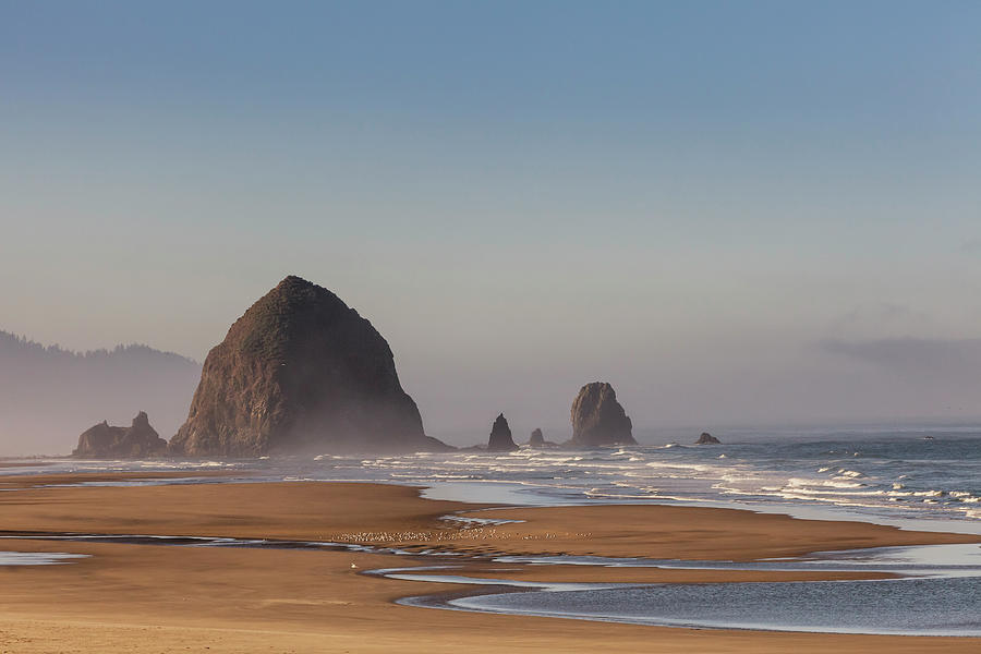 Haystack Rock Seen From North Of Cannon Photograph by Sawaya Photography