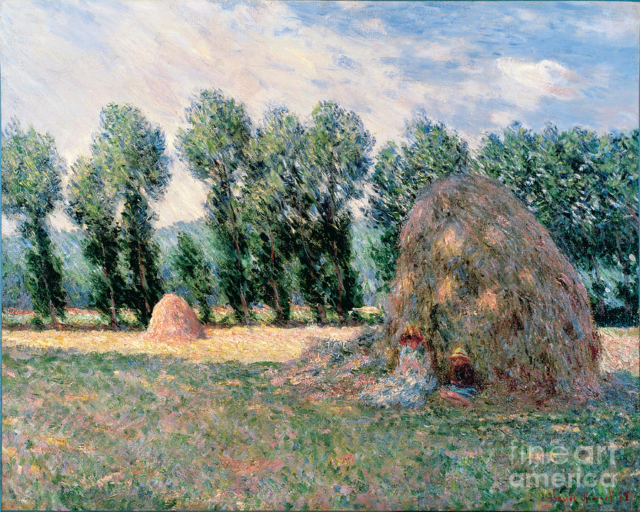 Haystacks, 1885. Artist Monet, Claude Drawing by Heritage Images