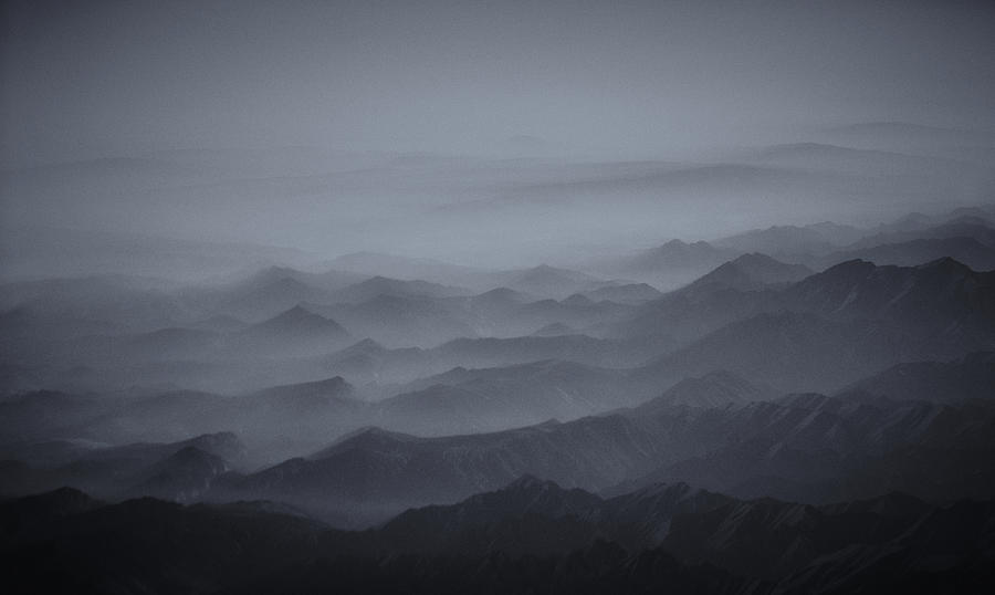 Mountain Photograph - Haze Over Tibet by Martin Van Hoecke