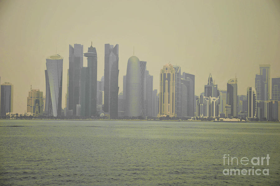 Hazy Doha skyline Photograph by Yavor Mihaylov