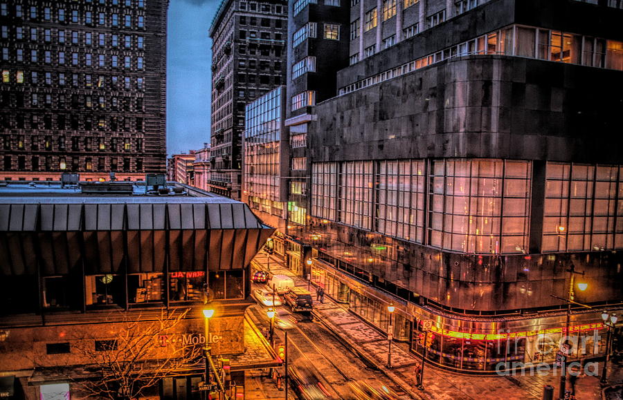 HD Downtown Philadelphia Night Photography  Digital Art by Chuck Kuhn