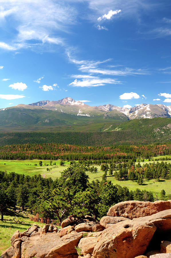 Hdr Image Of Longs Peak In Rocky Photograph by Skibreck