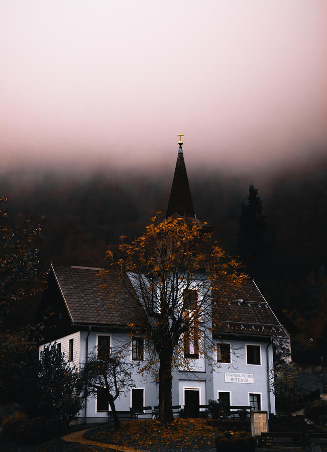 Fall Photograph - ?he Church by Viktor Todorov