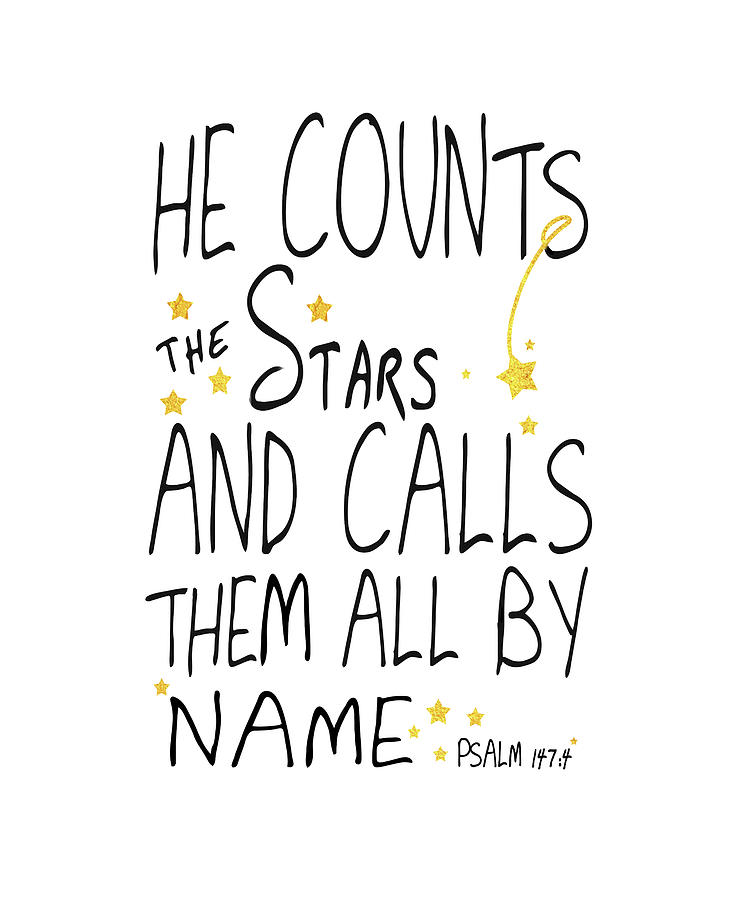 Typography Digital Art - He Counts His Stars by Ali Chris
