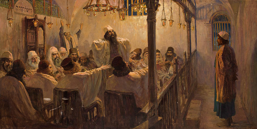 Vasily Polenov Painting - He is Guilty of Death, 1906 by Vasily Polenov