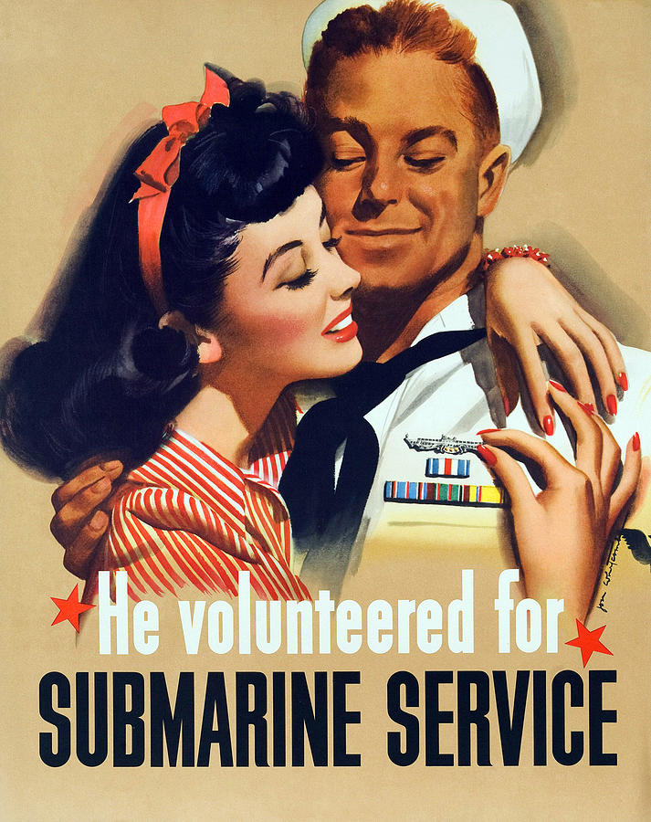 He Volunteered for Submarine Service Painting by Jon Whitcomb