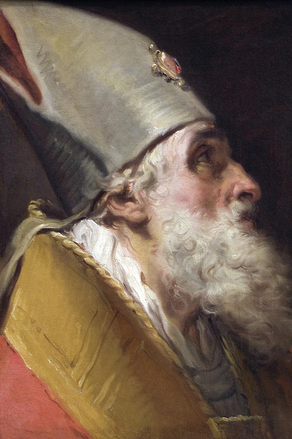 Head of a Bishop with Mitre Painting by Gaetano Gandolfi