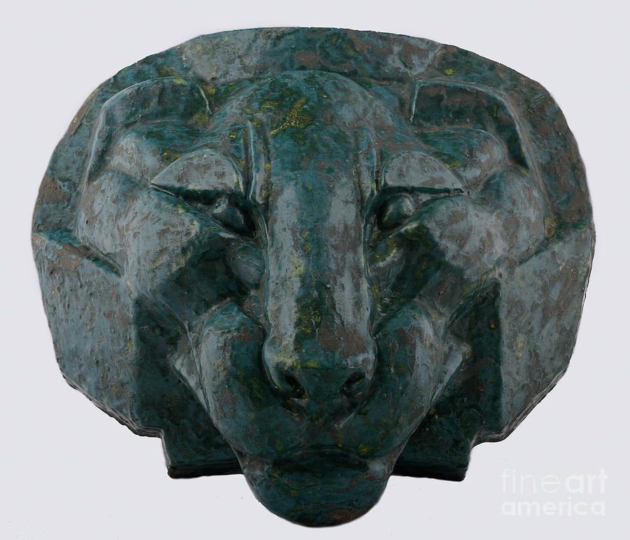 Head Of A Lion, 1891 Painting by Mikhail Aleksandrovich Vrubel