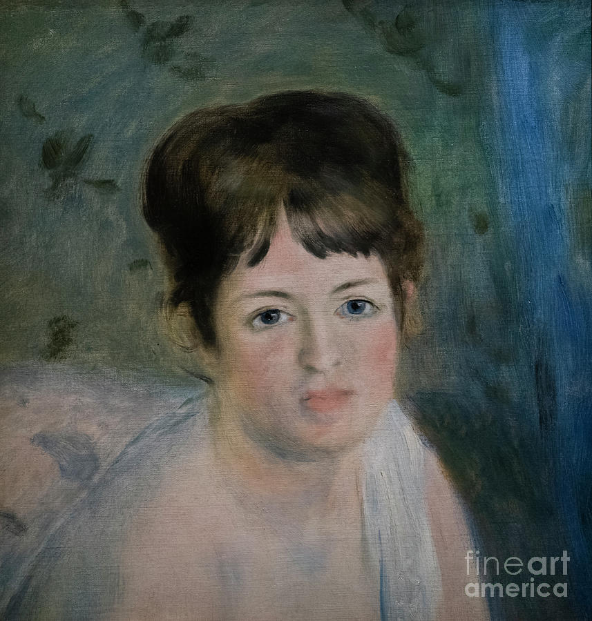 Head Of A Woman, 1875-1876 Painting by Pierre Auguste Renoir