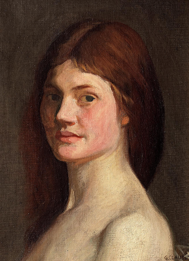 Sir George Clausen Painting - Head Of A Young Woman, Dolly Henry by Sir George Clausen Sir George Clausen Painting - Head Of A Young Woman, Dolly Henry by Sir George Clausen