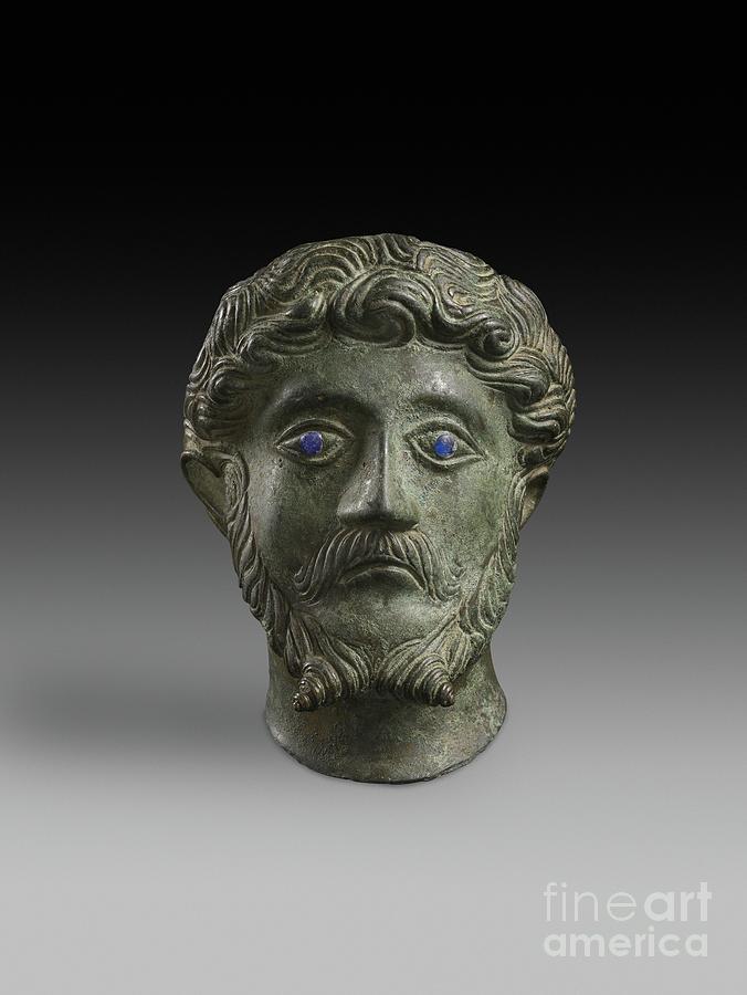 Head Of Marcus Aurelius, Bronze Photograph by Roman