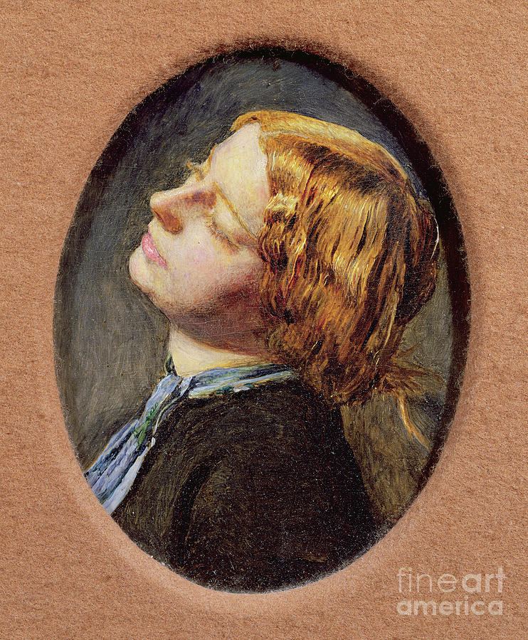 Head Of Mariana Study For Mariana In The Moated Grange Painting By John Everett Millais Fine