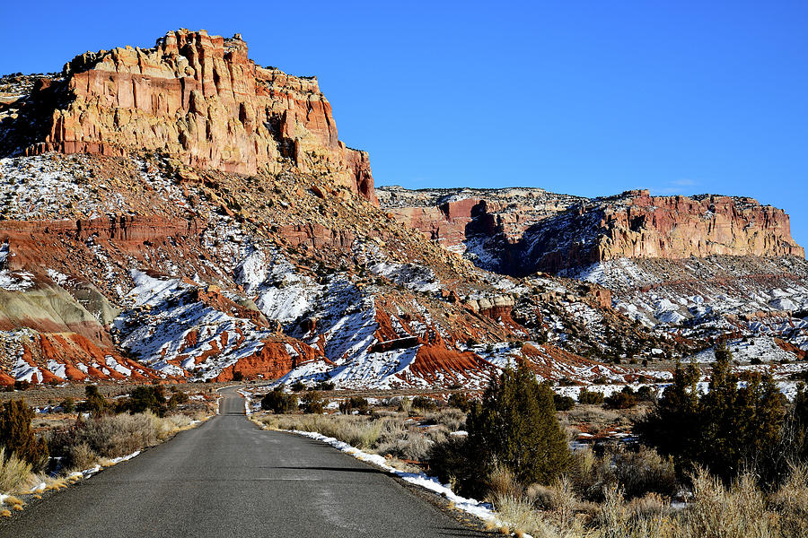 Heading South on Scenic Drive in Capitol Reef NP Photograph by Ray Mathis