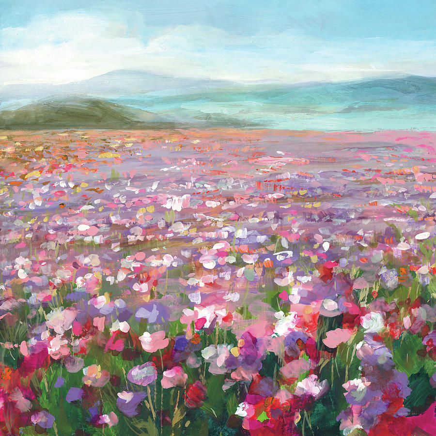 Flower Painting - Headland Wildflowers by Danhui Nai