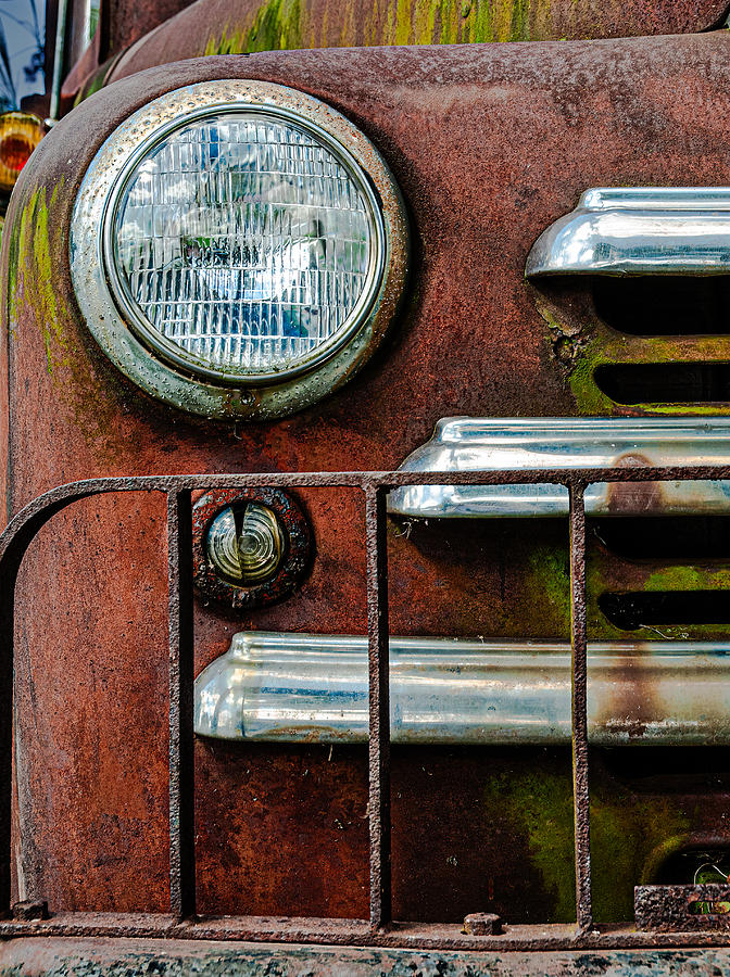 Truck Photograph - Headlight 1948 Dodge Ram Truck, #281 by Andrew Beavis