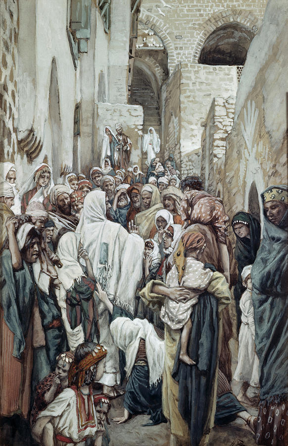 Healing Of The Woman With By James Painting by Artist James