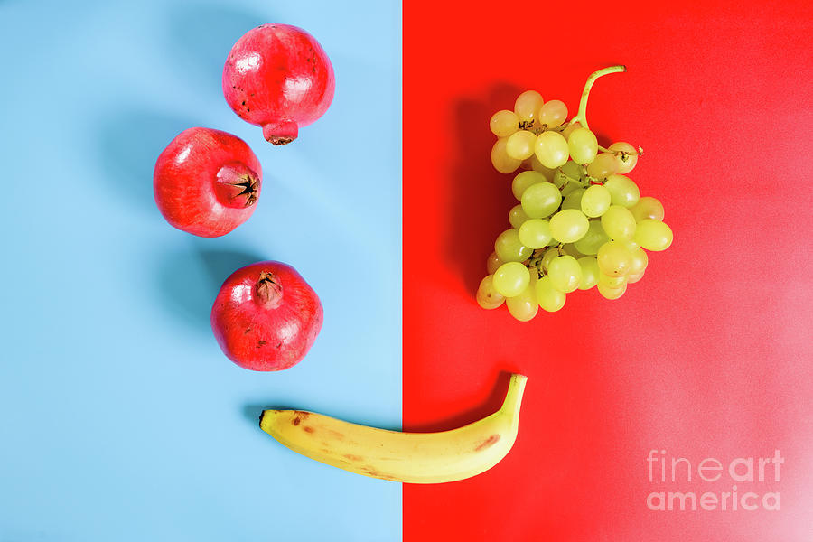 Healthy fruits of red colors isolated on flat background. Photograph by Joaquin Corbalan