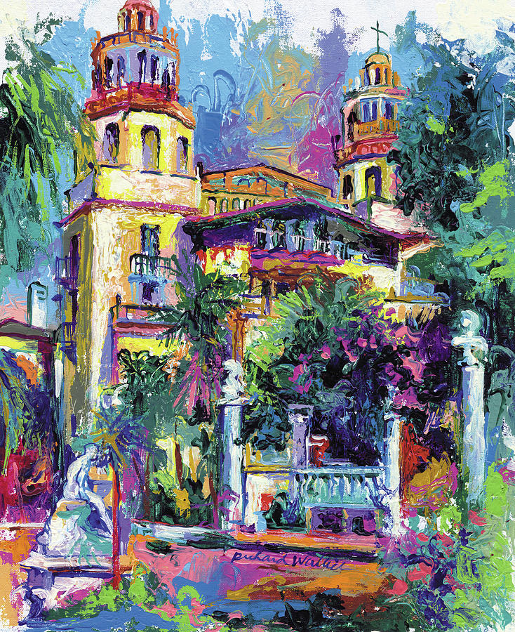 Hearst Castle Painting by Richard Wallich Hearst Castle Painting by Richard Wallich