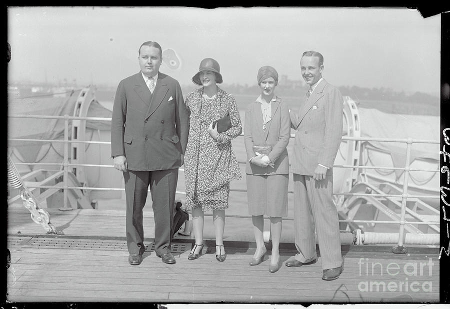 Hearst Family Members Posing On Ship Photograph by Bettmann