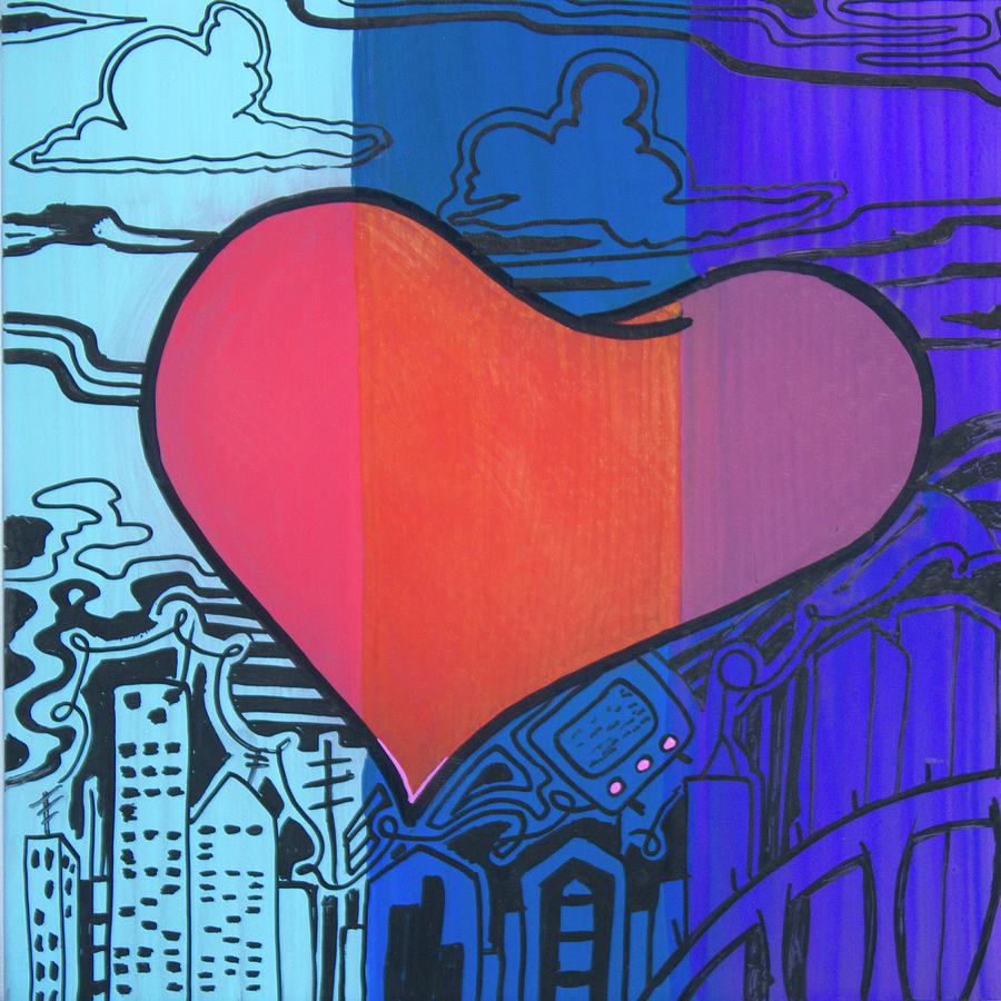 Valentines Day Painting - Heart 6 by Martin Nasim