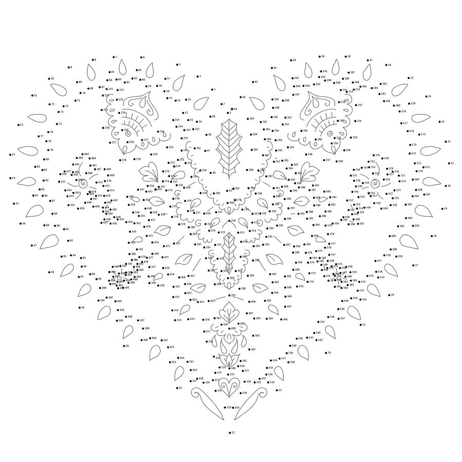 Flower Mixed Media - Heart Dots by Delyth Angharad