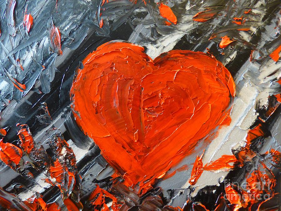 Heart From Flames Painting by Bill King