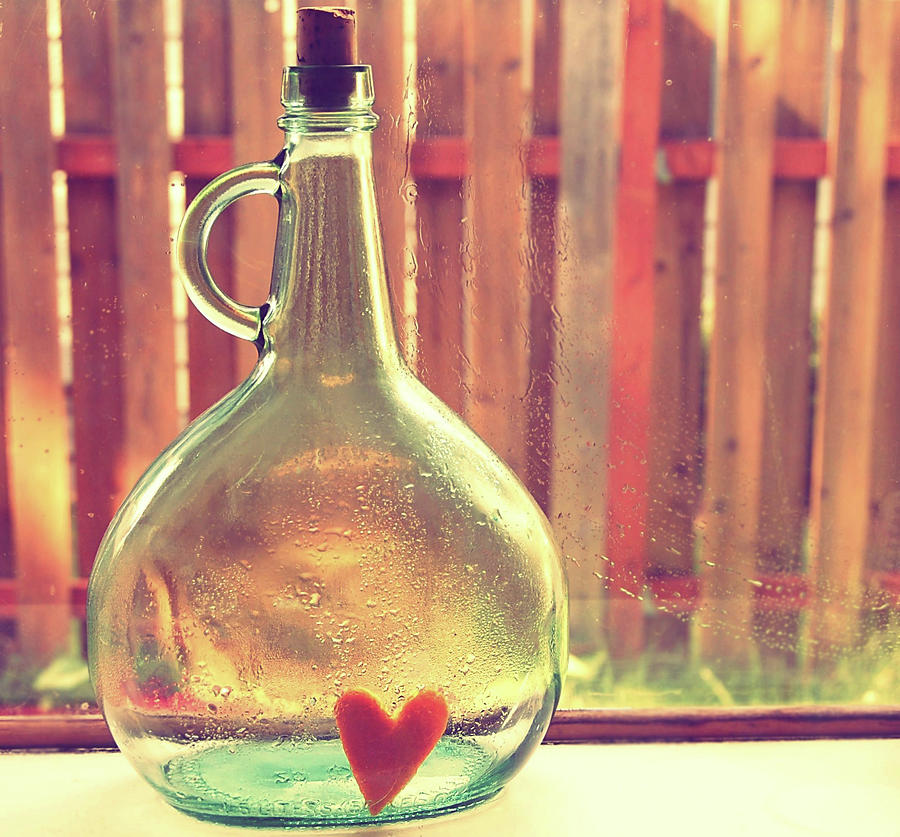 Heart In Glass Jar Photograph by Bree Walk