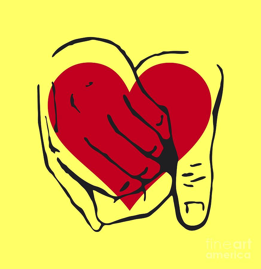 Valentines Day Digital Art - Heart in Hands_ by Tasha Chernyavskaya