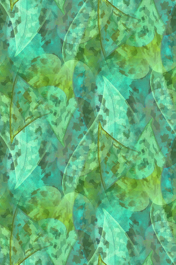 Nature Photograph - Heart Leaf Pattern Green by Cora Niele
