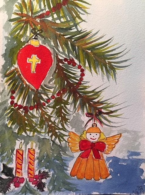 Heart of Christmas Painting by Susan Haddock