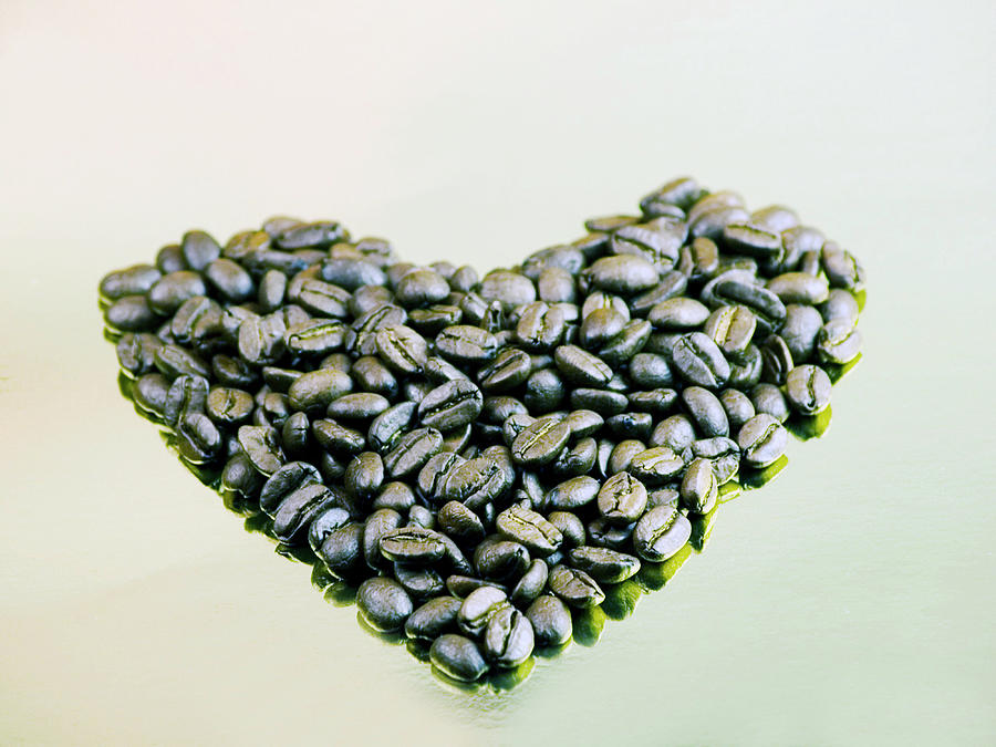 Coffee Bean Photograph - Heart Of Coffee Beans 1 by Clive Branson