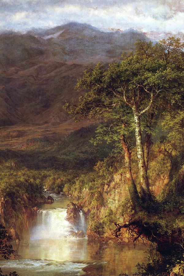 Heart of the Andes Detail Painting by Frederic Edwin Church