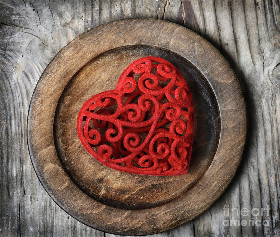 Heart on Plate Photograph by Jelena Jovanovic